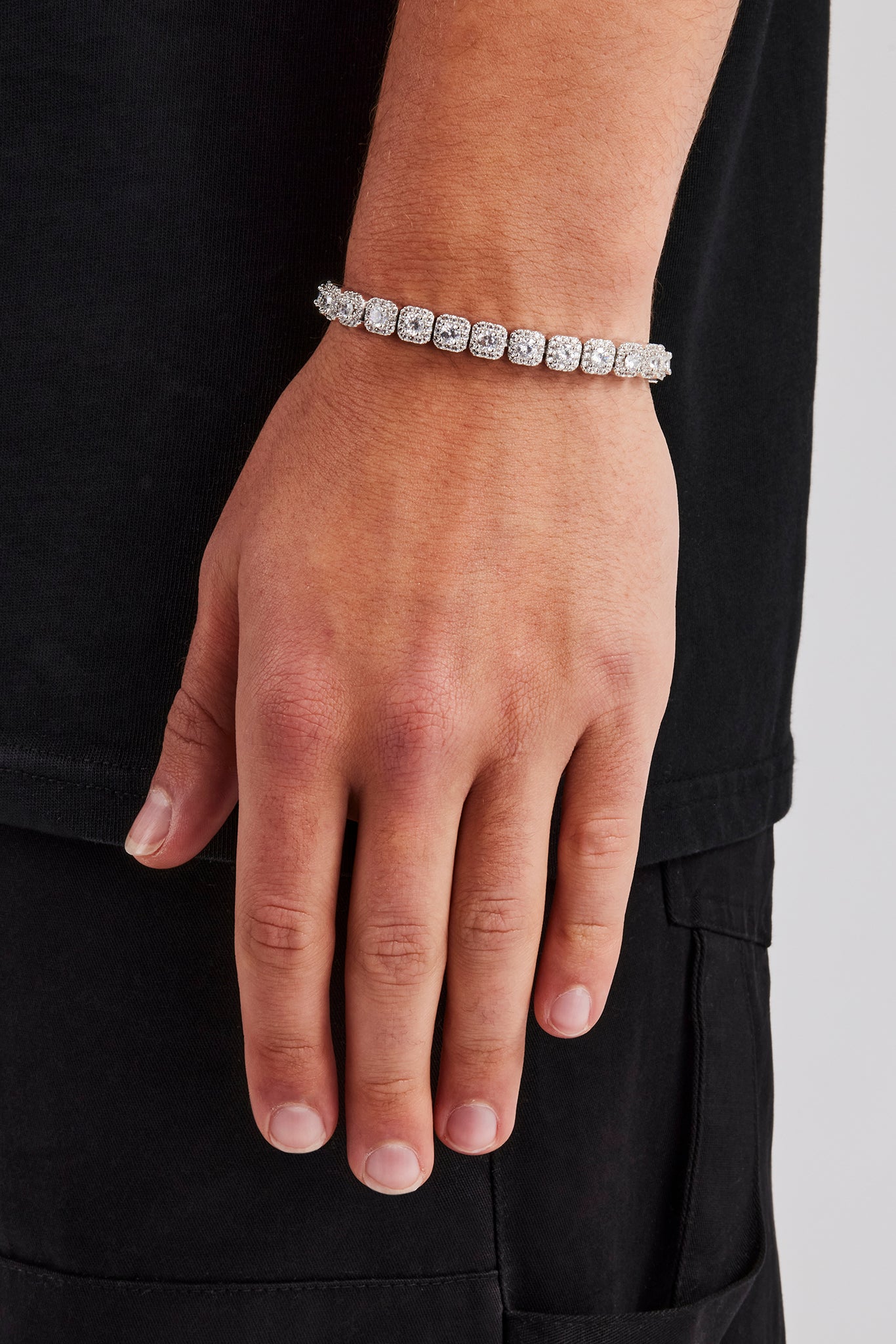 7 mm Cluster-Tennisarmband